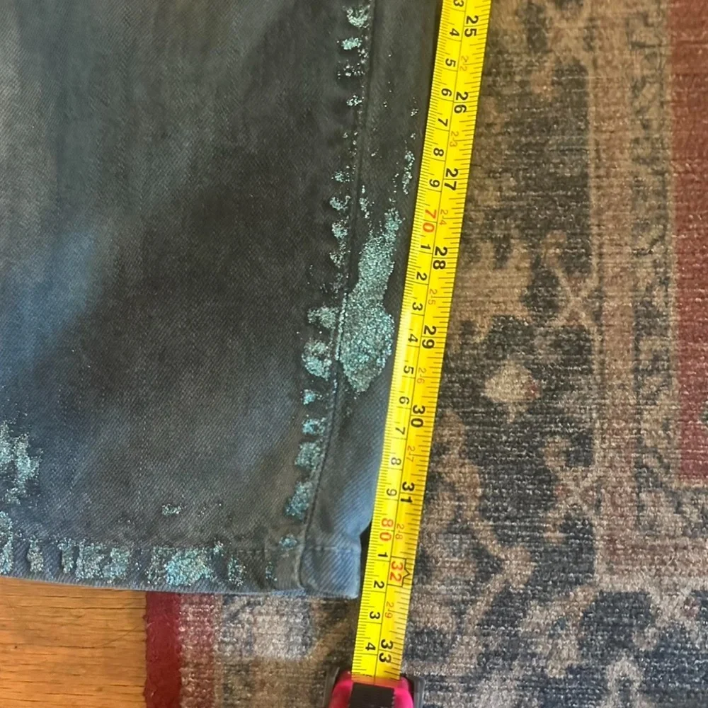 Men's Teal Turquoise Robin's Jeans - Picture 4 of 8